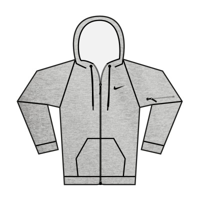 Felpa con cappuccio fitness con zip intera da uomo Nike