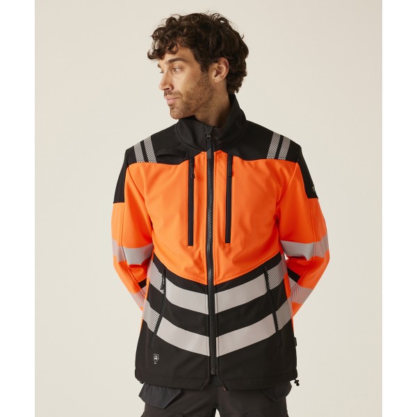 Giacca softshell Hi-Vis X-Pro a 3 strati (classe 2) - cod. RWRG478