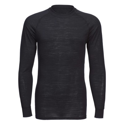 Maglia girocollo a maniche lunghe in lana merino Maglia girocollo a maniche lunghe in lana merino
