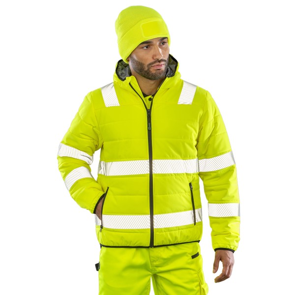 Giubbotto di sicurezza imbottito in ripstop riciclato - cod. RWR500X