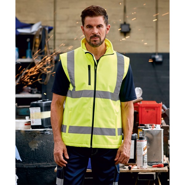 Gilet softshell alta visibilità (HV006) - cod. RWYK050