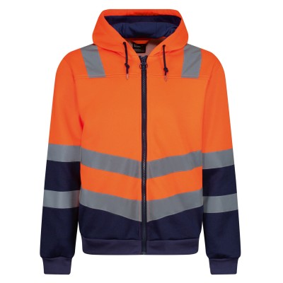 Felpa con cappuccio Pro Hi-Vis con cerniera completa