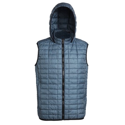 Gilet con cappuccio a nido d'ape