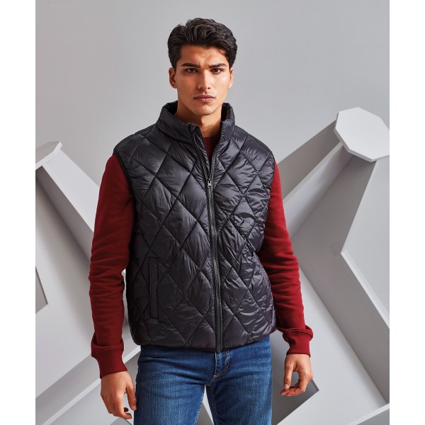 Gilet imbottito con pannello diamantato - cod. RWTS033