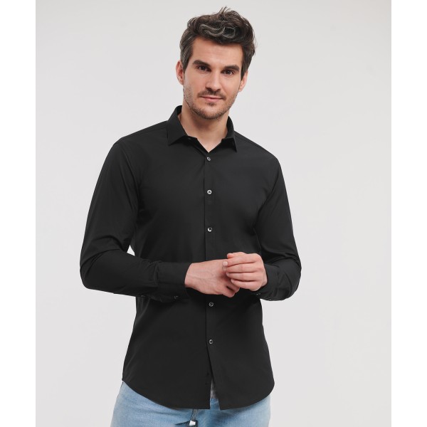 Camicia elasticizzata a maniche lunghe - cod. RWJ960M