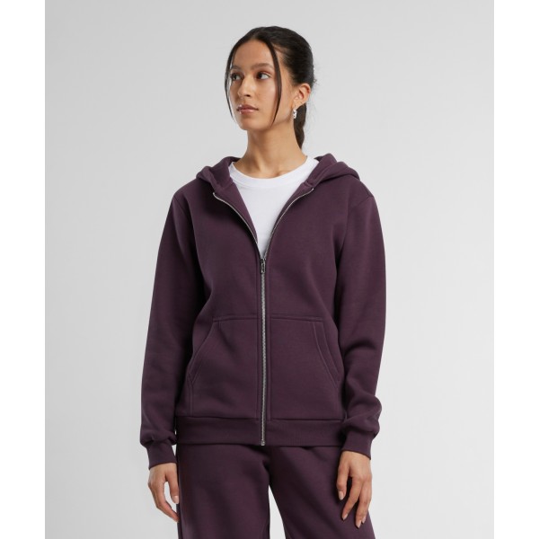 Felpa con cappuccio e zip soffice da donna - cod. RWBY290