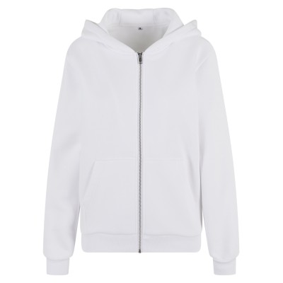 Felpa con cappuccio e zip soffice da donna