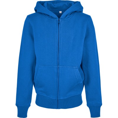 Felpa con cappuccio basica con zip per bambini organici