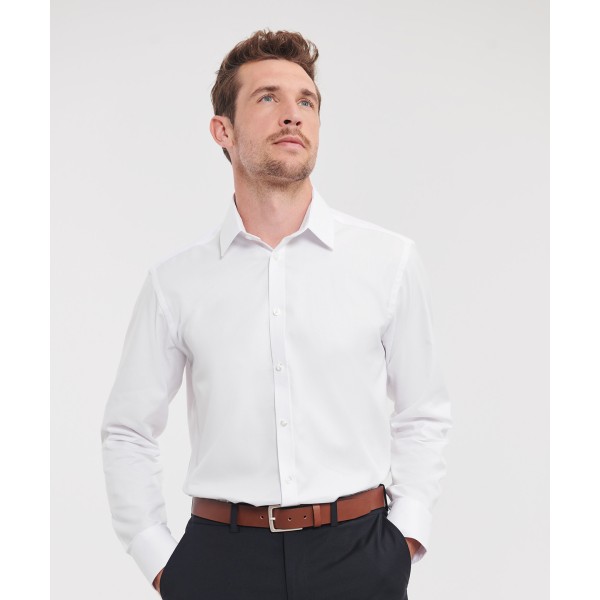 Camicia a spina di pesce a maniche lunghe - cod. RWJ962M