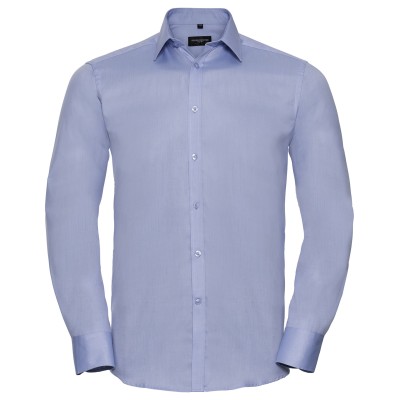 Camicia a spina di pesce a maniche lunghe