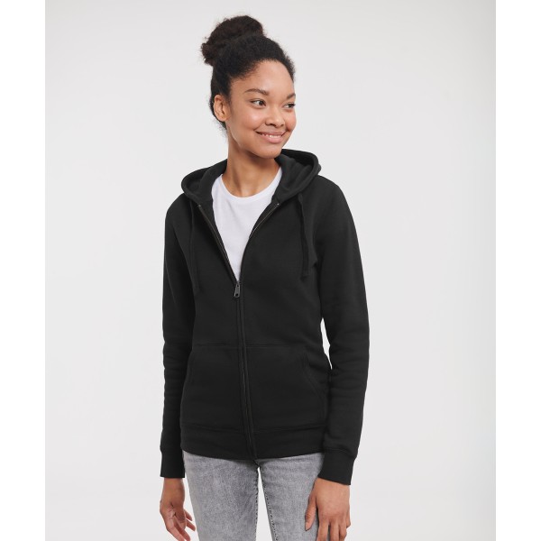 Felpa con cappuccio e cerniera autentica da donna - cod. RWJ266F