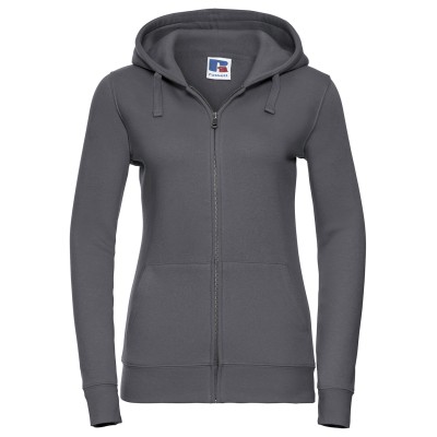 Felpa con cappuccio e cerniera autentica da donna