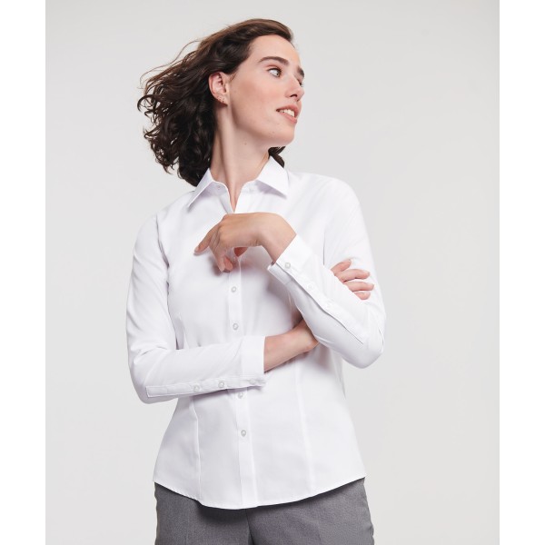 Camicia a spina di pesce a maniche lunghe da donna - cod. RWJ962F