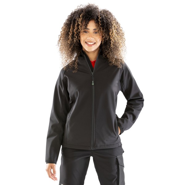 Softshell con cappuccio stampabile a 3 strati riciclato da donna - cod. RWR911F