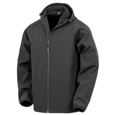 Softshell con cappuccio stampabile a 3 strati riciclato