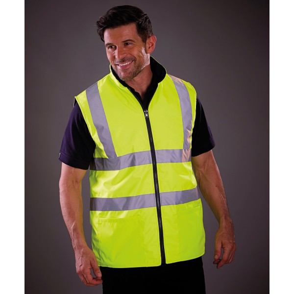 Gilet in pile reversibile ad alta visibilità (HV008F) - cod. RWYK041