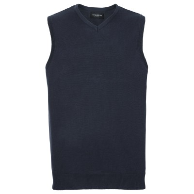 Maglione lavorato a maglia senza maniche con scollo a V