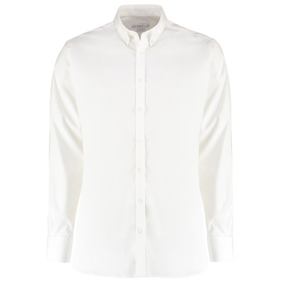 Camicia Oxford elasticizzata a maniche lunghe (vestibilità attillata)