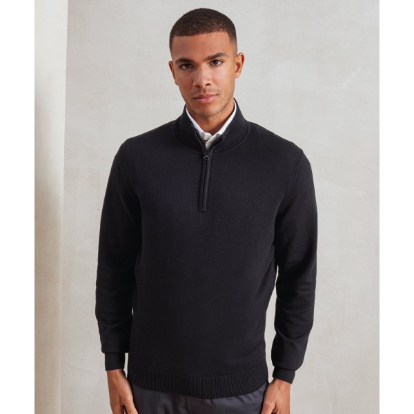 Maglione lavorato a maglia con cerniera ¼ - cod. RWPR695