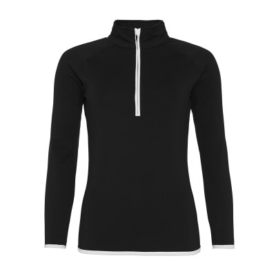 Felpa da donna con mezza zip