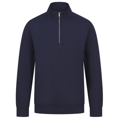 Felpa unisex sostenibile con zip ¼