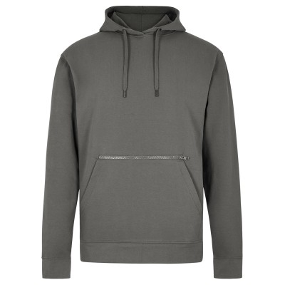 Felpa con cappuccio in piqué dalla vestibilità regolare con tasca con cerniera Felpa con cappuccio in piqué dalla vestibilità regolare con tasca con cerniera