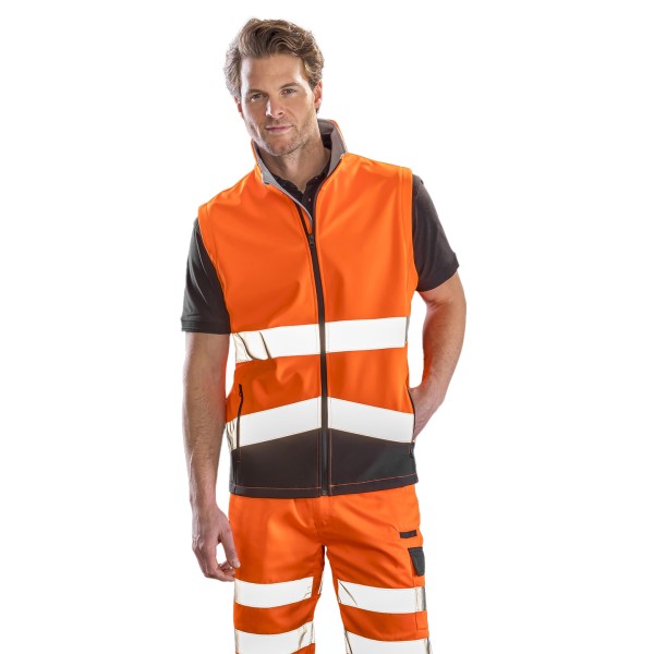 Gilet softshell di sicurezza stampabile - cod. RWR451X