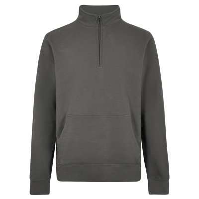 Felpa in piqué con zip 1/4 vestibilità regolare Felpa in piqué con zip 1/4 vestibilità regolare