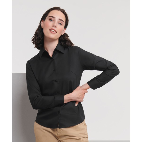 Camicia da donna a maniche lunghe in Oxford easycare - cod. RWJ932F