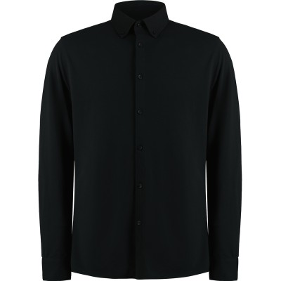 Camicia a maniche lunghe in piqué Superwash® 60° (vestibilità su misura)