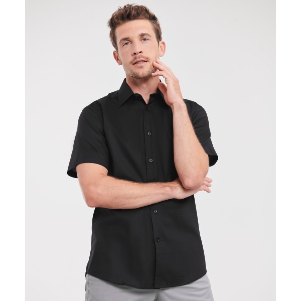 Camicia Oxford su misura a maniche corte, facile da lavare - cod. RWJ923M