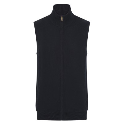 Maglione senza maniche con cerniera