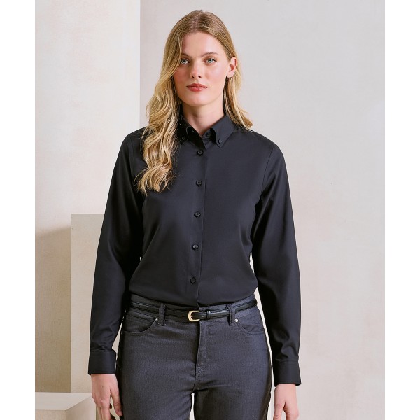 Camicia a maniche lunghe 'Supreme' Oxford da donna - cod. RWPR384