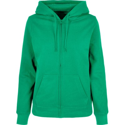 Felpa con cappuccio basic da donna con zip