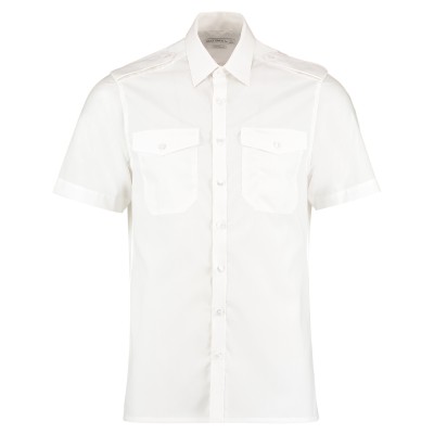 Camicia da pilota a maniche corte (vestibilità su misura) Camicia da pilota a maniche corte (vestibilità su misura)
