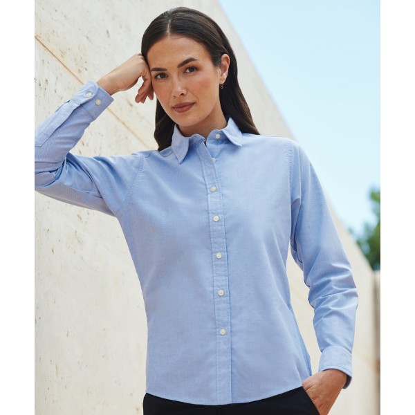 Camicia classica da donna a maniche lunghe in Oxford - cod. RWHB511