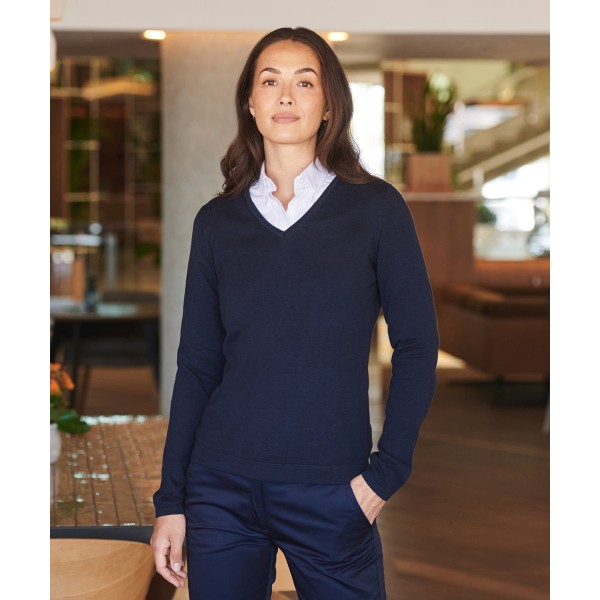 Maglione da donna con scollo a V calibro 12 - cod. RWHB721
