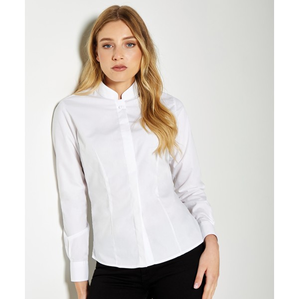 Camicia da donna con collo alla coreana, maniche lunghe (vestibilità su misura) - cod. RWKK261