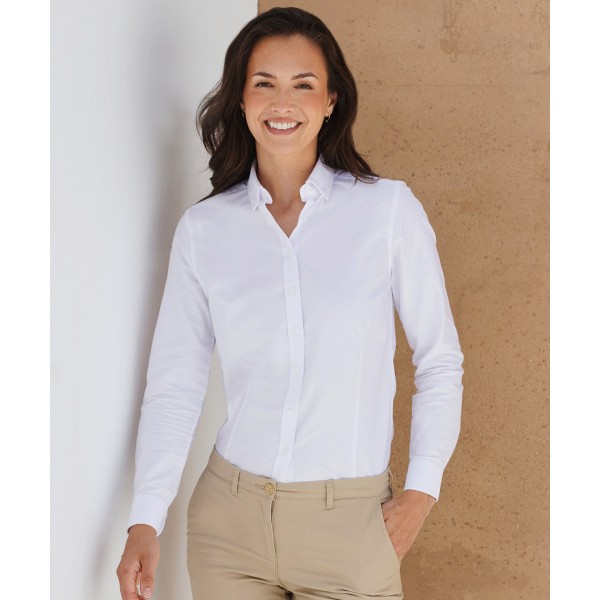 Camicia Oxford moderna a maniche lunghe da donna - cod. RWHB513