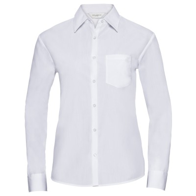 Camicia da donna a maniche lunghe in popeline di policotone e facile da trattare Camicia da donna a maniche lunghe in popeline di policotone e facile da trattare