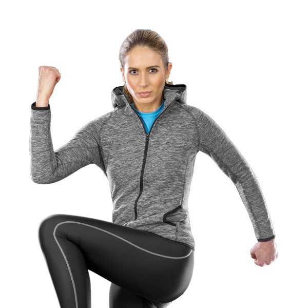 Felpa con cappuccio in micropile da donna - cod. RWS245F