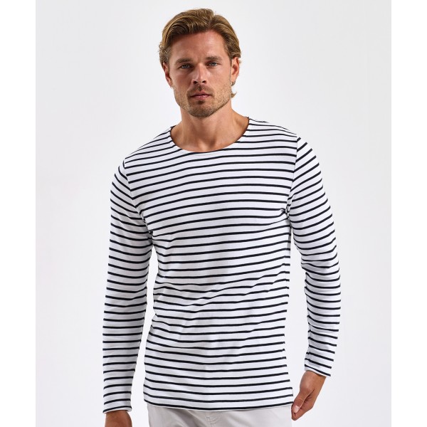 T-shirt costiera da uomo a maniche lunghe Marinière - cod. RWAQ070