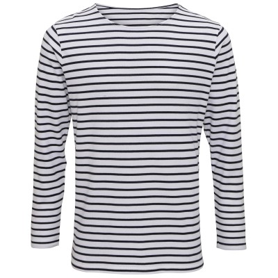 T-shirt costiera da uomo a maniche lunghe Marinière