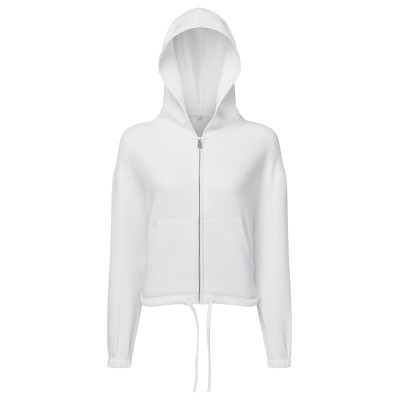 Felpa con cappuccio e zip intera con coulisse in TriDri® riciclato da donna Felpa con cappuccio e zip intera con coulisse in TriDri® riciclato da donna