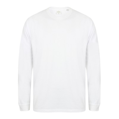 Top unisex con slogan e spalle scese