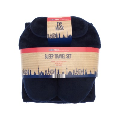 Set da viaggio (cuscino per il collo, mascherina per gli occhi e coperta in pile) Set da viaggio (cuscino per il collo, mascherina per gli occhi e coperta in pile)