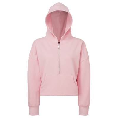 Felpa con cappuccio TriDri® 1/2 zip da donna