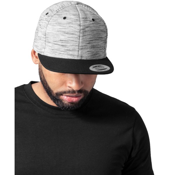 Cappellino snapback con corona mélange a strisce (6089SC) - cod. RWYP088