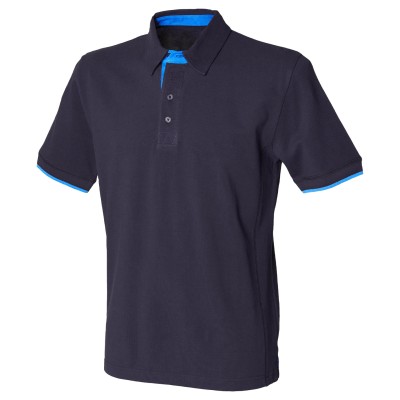 Polo in piqué a contrasto