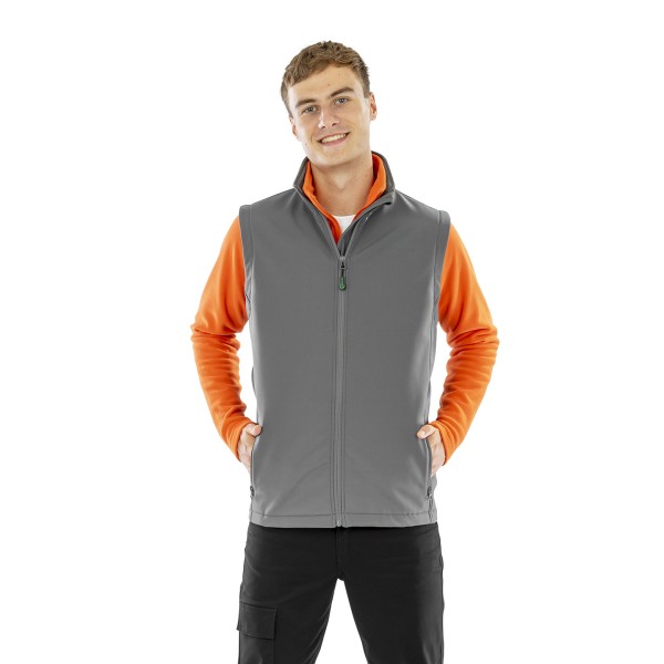 Gilet softshell stampabile riciclato a 2 strati da uomo - cod. RWR902M